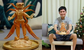 Anh chàng độc thân “biến hóa” con cua thành mô hình siêu nhân: Đẹp thế này ai nỡ ăn chứ!