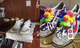 Teen trổ tài “custom” giày đồng phục và cái kết khiến dân mạng “nhức mắt“