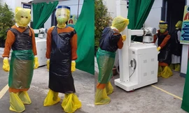  Thiếu thiết bị vật tư y tế, đội ngũ y bác sĩ phải tự chế đồ bảo hộ từ... túi đựng rác