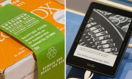 Thay vì nhận được thiết bị đọc sách online ( bên phải) thì anh James nhận được một mẫu bệnh phẩm (trái) 