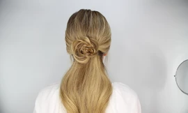 'Bông hồng' trên tóc cực đẹp với 5 bước đơn giản