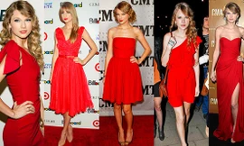 Đẹp rực rỡ với trang phục màu đỏ 