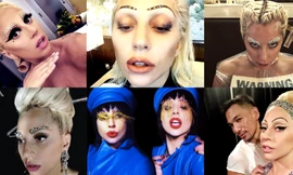Những kiểu lông mày 'kì quái' của Lady Gaga