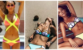 Bikini màu neon biến các nàng thành tâm điểm trên biển