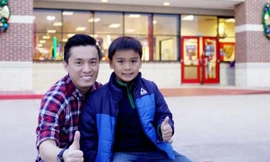 Lam Trường gặp con trai trên đất Mỹ 