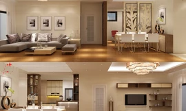 Nội thất chung cư 104m2 với vách ngăn đa năng