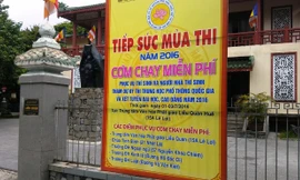 Trung tâm Văn hóa Phật giáo Liễu Quán Huế - điểm tổ chức cơm chay miễn phí phục vụ thí sinh mỗi dịp về Huế dự thi đã được duy trì liên tục từ khoảng chục năm nay. 