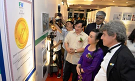 Bộ trưởng y tế Nguyễn Thị Kim Tiến tại lễ đón nhận chứng nhận chất lượng y tế quốc tế JCI của Bệnh viện FV. Ảnh do bệnh viện cung cấp.