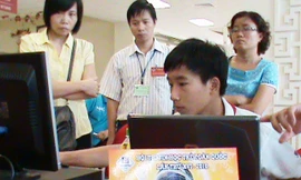 Phạm Đức Huy tại Hội thi Tin học trẻ toàn quốc năm 2010 Ảnh: TL