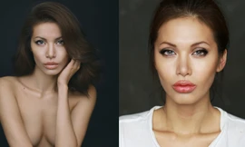 Siêu mẫu Việt hóa thành Angelina Jolie