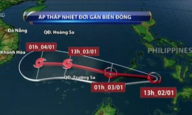 Bão sớm 2018 vào Trường Sa mạnh cấp 8