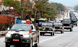 Clip: Diễn tập hộ tống linh cữu Đại tướng về Vũng Chùa