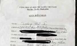  Giấy vay tiền có chữ ký được cho là của ông Trương Hải Ân. 