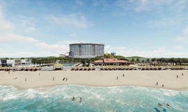 Phối cảnh dự án, nhìn từ biển Xuân Thiều 