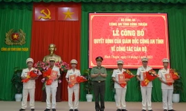 Công an Bình Thuận điều động, bổ nhiệm nhiều cán bộ chủ chốt