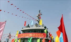 Quang cảnh lễ thượng cờ. Ảnh: TTX.