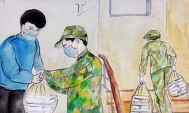 Cuộc chiến chống COVID-19 qua nét vẽ của cô giáo ở Vũng Tàu