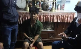 Nghi phạm Hải thời điểm bị bắt giữ.