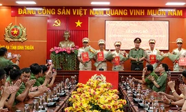 Công an Bình Thuận triển khai quyết định bổ nhiệm, điều động cán bộ