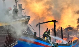 Kết thúc điều tra vụ cháy 11 tàu cá, gây thiệt hại 40 tỷ đồng