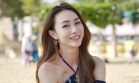 Hoa hậu Hong Kong hớ hênh trên sóng truyền hình vì mặc váy quá ngắn