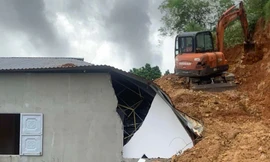 Sạt lở taluy khiến 2 người thương vong ở Vĩnh Phúc