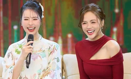 Thụy Vân và dàn diễn viên quay chương trình Tết trong 18 tiếng