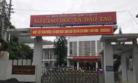 Sở Giáo dục và Đào tạo tỉnh Sơn La nơi đang diễn ra công tác kiểm tra, xác minh kết quả thi. Ảnh: Hữu Quyết.