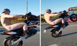 Lính cứu hỏa khoả thân phóng xe giữa cái lạnh tê tái để... trêu ngươi