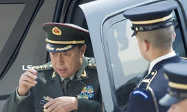 Thượng tướng Phạm Trường Long tại Lầu Năm Góc hồi tháng 6/2015. Ảnh: Getty.