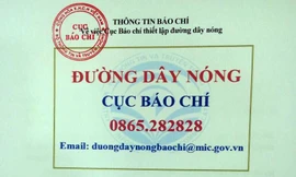 Công bố số điện thoại đường dây nóng Cục Báo chí