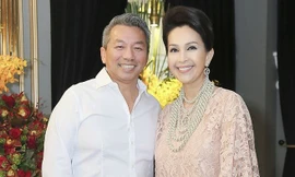 Lần hiếm hoi chồng doanh nhân tháp tùng Diễm My đi sự kiện