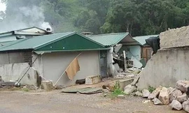 Nhà của trùm ma túy Nguyễn Thanh Tuân. Ảnh: Công an cung cấp.