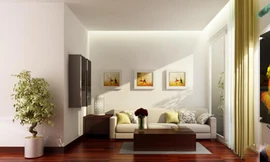 Chọn sàn có màu tối hơn vài tông so với tường để tạo độ sâu rộng cho không gian.