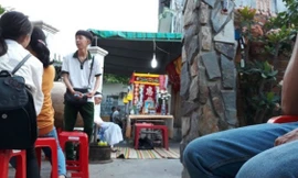 Lễ mai táng em Ngọc Thanh tại nhà riêng.