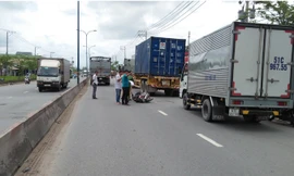 Hiện trường vụ tai nạn.