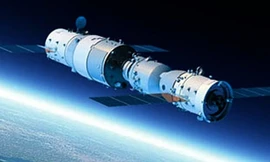 Trạm Thiên Cung 2 đang hoạt động trên quỹ đạo. Ảnh: Satflare.