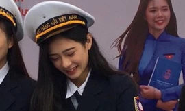 Bức hình chụp lén nữ sinh ĐH Hàng Hải được dân mạng chú ý. Ảnh chụp màn hình. 