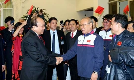 Thủ tướng Nguyễn Xuân Phúc sẽ trao Huân chương Lao động hạng Nhất cho tập thể U23 Việt Nam. Ảnh: Văn Kiên.