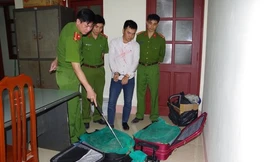 Số rắn hổ mang trong valy bị thu giữ.