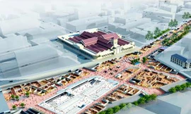 Không gian ngầm trước chợ Bến Thành sau khi tuyến metro số 1 hoàn thành.