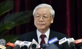 Tổng Bí thư Nguyễn Phú Trọng phát biểu khai mạc Hội nghị. Ảnh: VGP