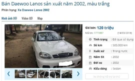 Bất ngờ loạt ôtô cũ rao bán với giá chỉ từ 120 triệu đồng