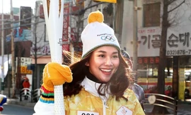 Bình Minh, Thanh Hằng nổi bật rước đuốc Thế vận hội Mùa đông Hàn Quốc