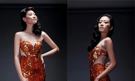 Thí sinh Top Model 'lột xác' đầy sexy với đầm dạ hội