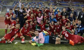 Niềm vui của các cầu thủ U19 Iran.