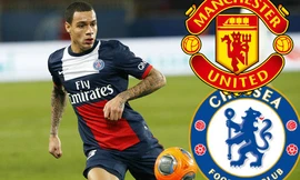 Gregory van der Wiel nhận được sự quan tâm từ cả M.U lẫn Chelsea.