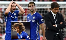 Gary Cahill, Branislav Ivanovic và David Luiz gây thất vọng ở trận đấu với Arsenal.