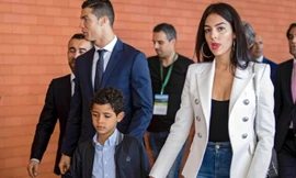 Cristiano Ronaldo và bạn gái Georgina Rodriguez.