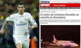 Máy bay của Ronaldo gặp tai nạn.